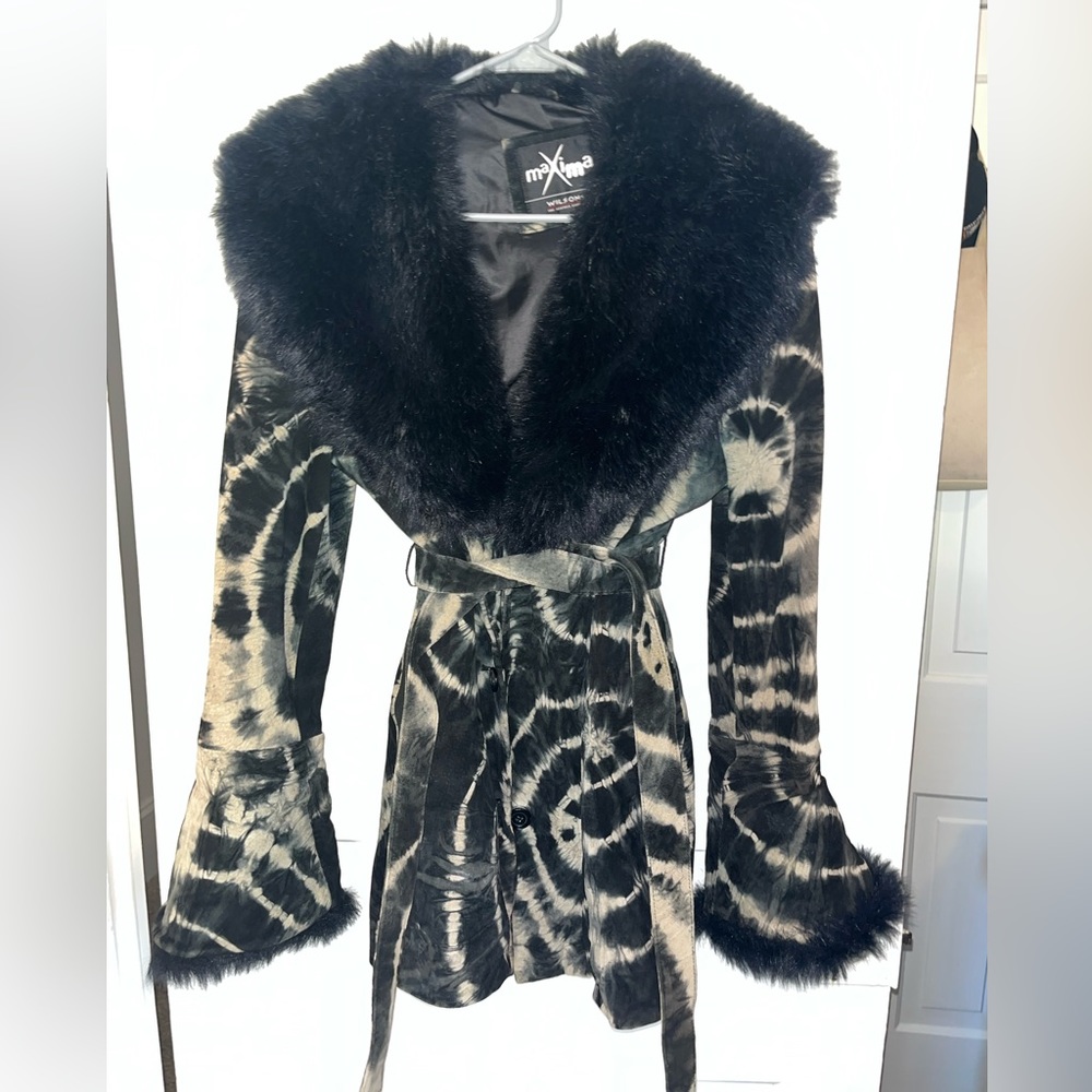 Genuine Suede leather Wilson tye dye jacket
